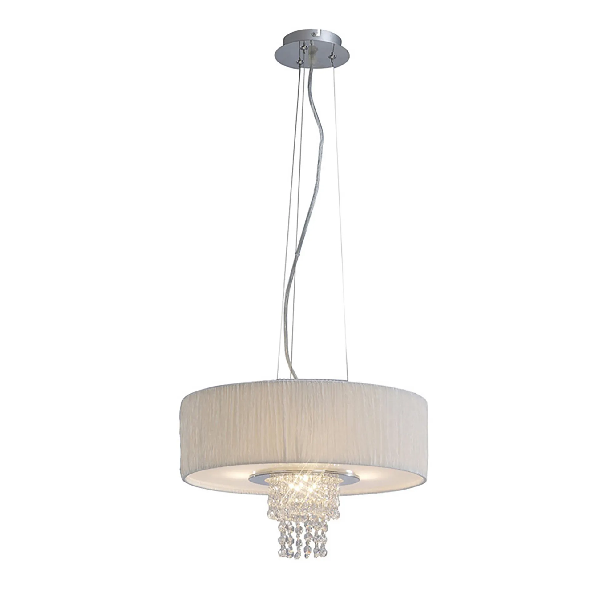 Nerissa Crystal Ceiling Lights Diyas Shaded Crystal Fittings